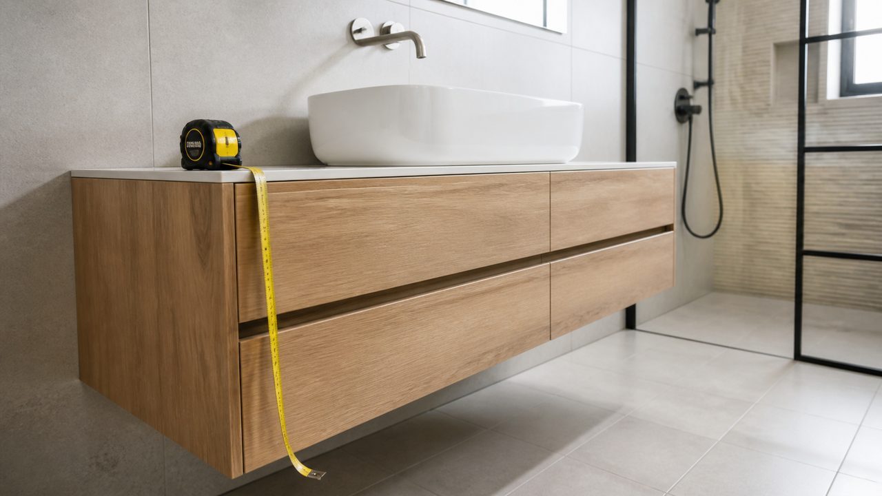 Hauteur meuble salle de bain vasque: les cotes confortables à connaître
