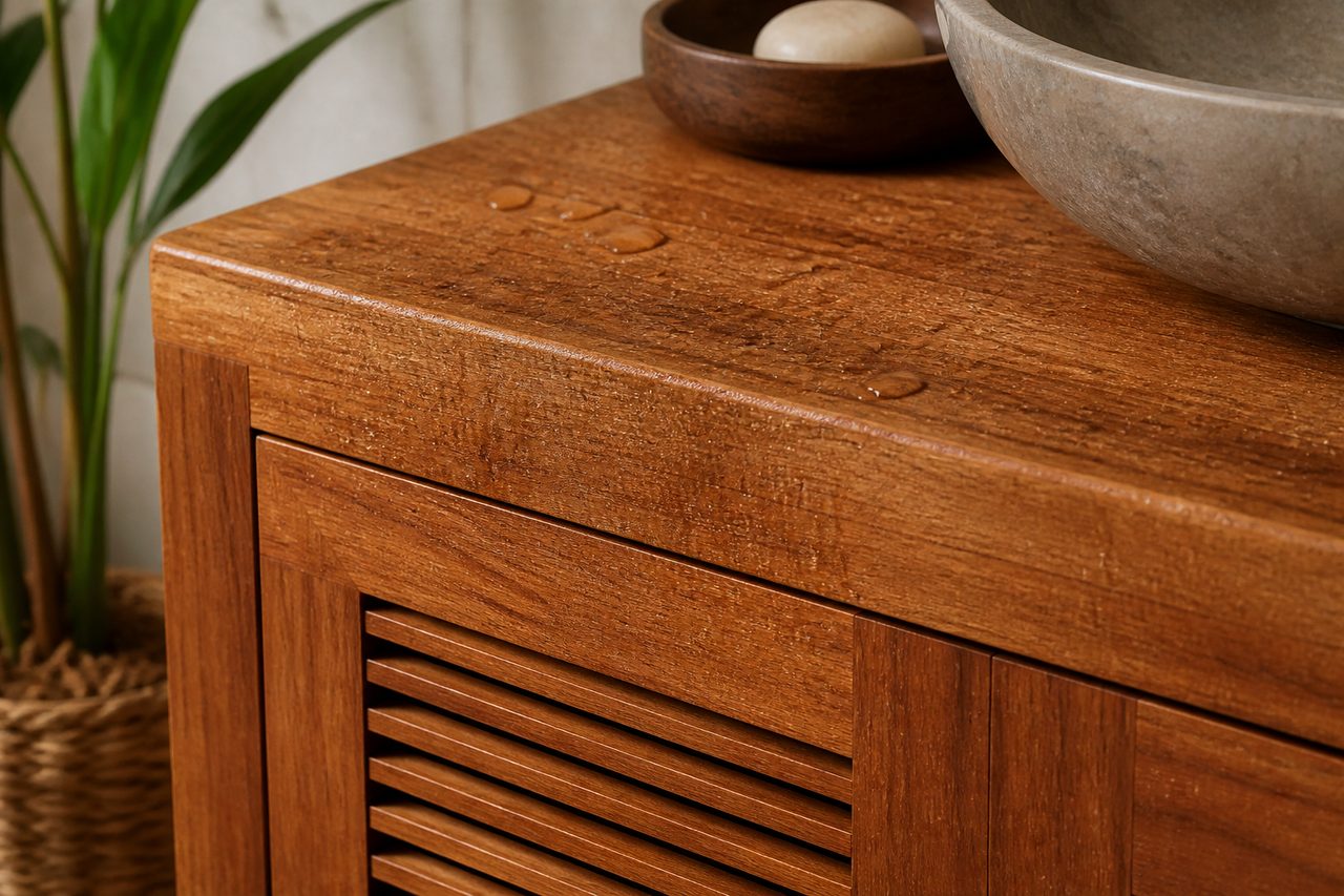 Meuble en teck pour salle de bain : 5 raisons qui expliquent sa resistance a l’humidite